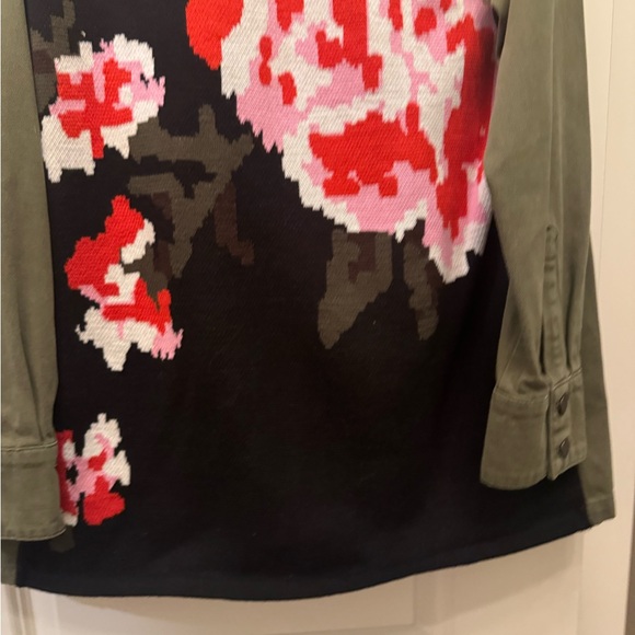 Anthropologie Crochet-Back Denim Utility Jacket - Picture 6 of 6